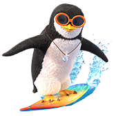 Surfing Penguin gift