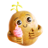 Potato with ice cream gift