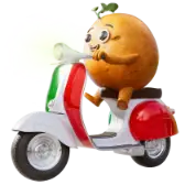 Potato on a Vespa