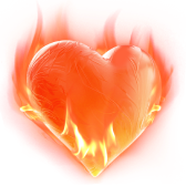 Flame heart gift